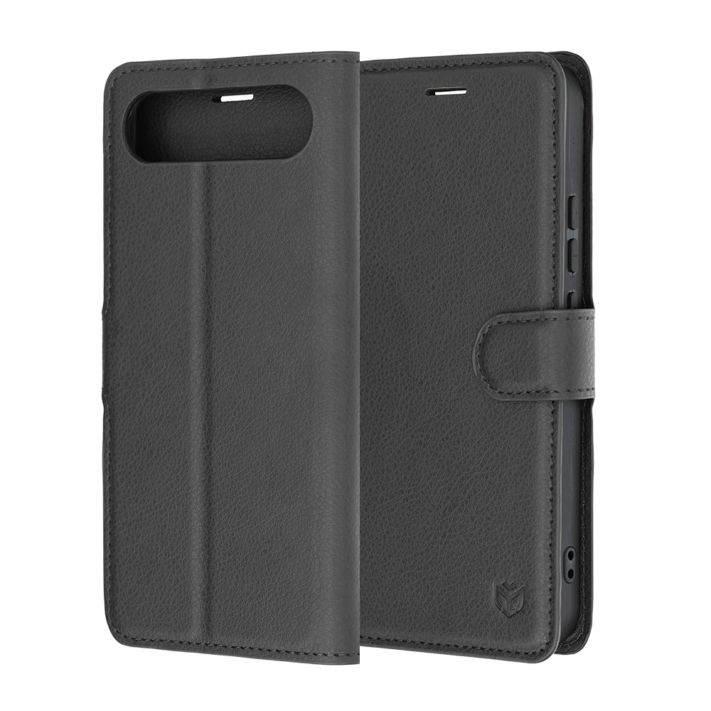 Capa para Realme 16, Techsuit, Leather Folio, Preta