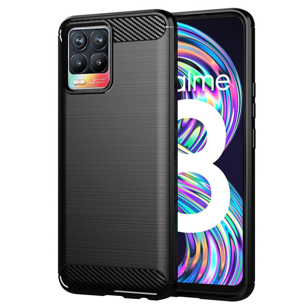 Capa para Realme 8 Pro / 8, Techsuit, Carbono, Preta
