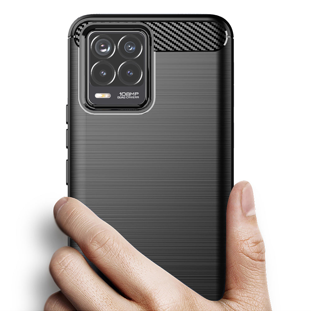 Capa para Realme 8 Pro / 8, Techsuit, Carbono, Preta