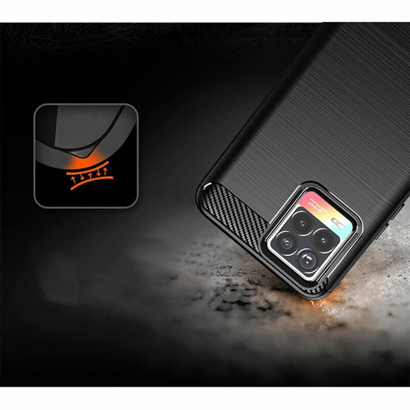 Capa para Realme 8 Pro / 8, Techsuit, Carbono, Preta