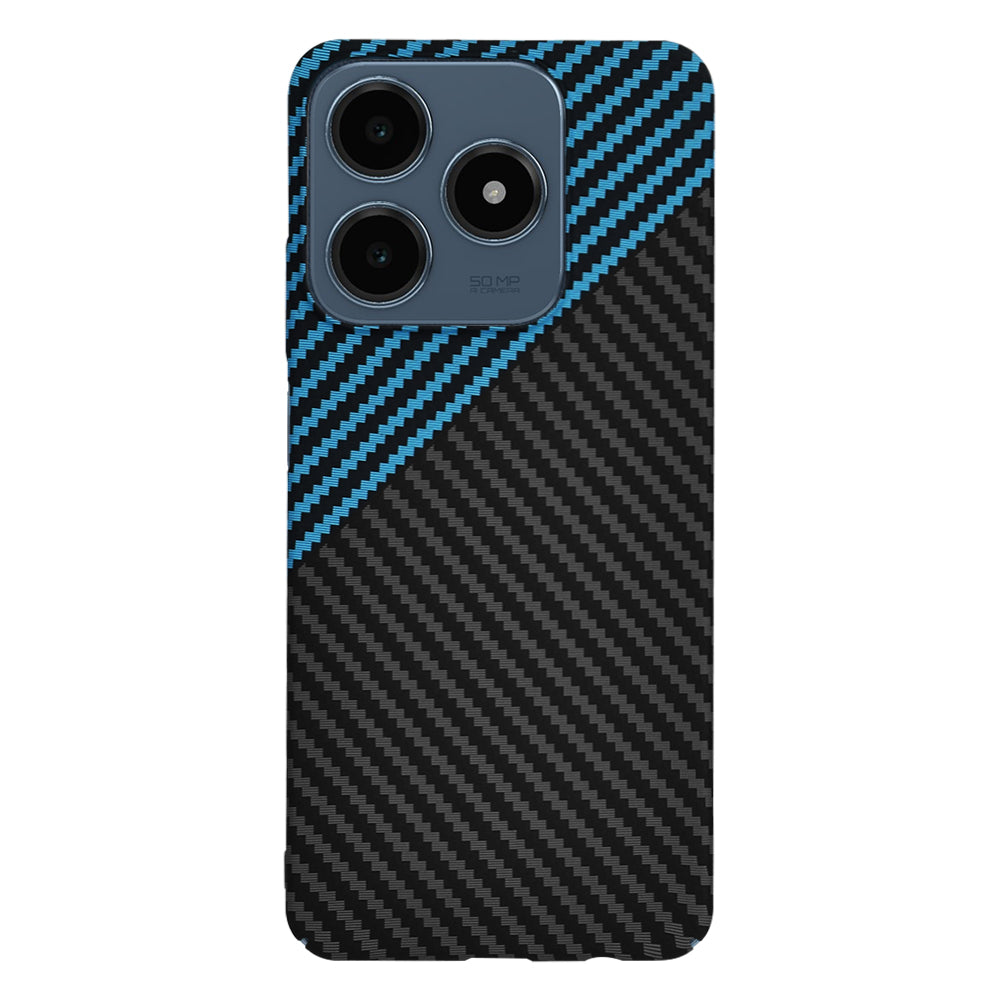 Case for Realme C63 / C61, Techsuit, Carbonite FiberShell, Black Blue