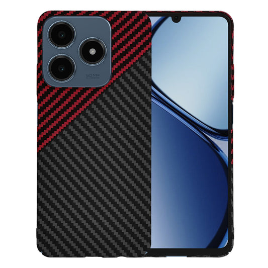 Capa para Realme C63 / C61, Techsuit, Carbonite FiberShell, Preto Vermelho