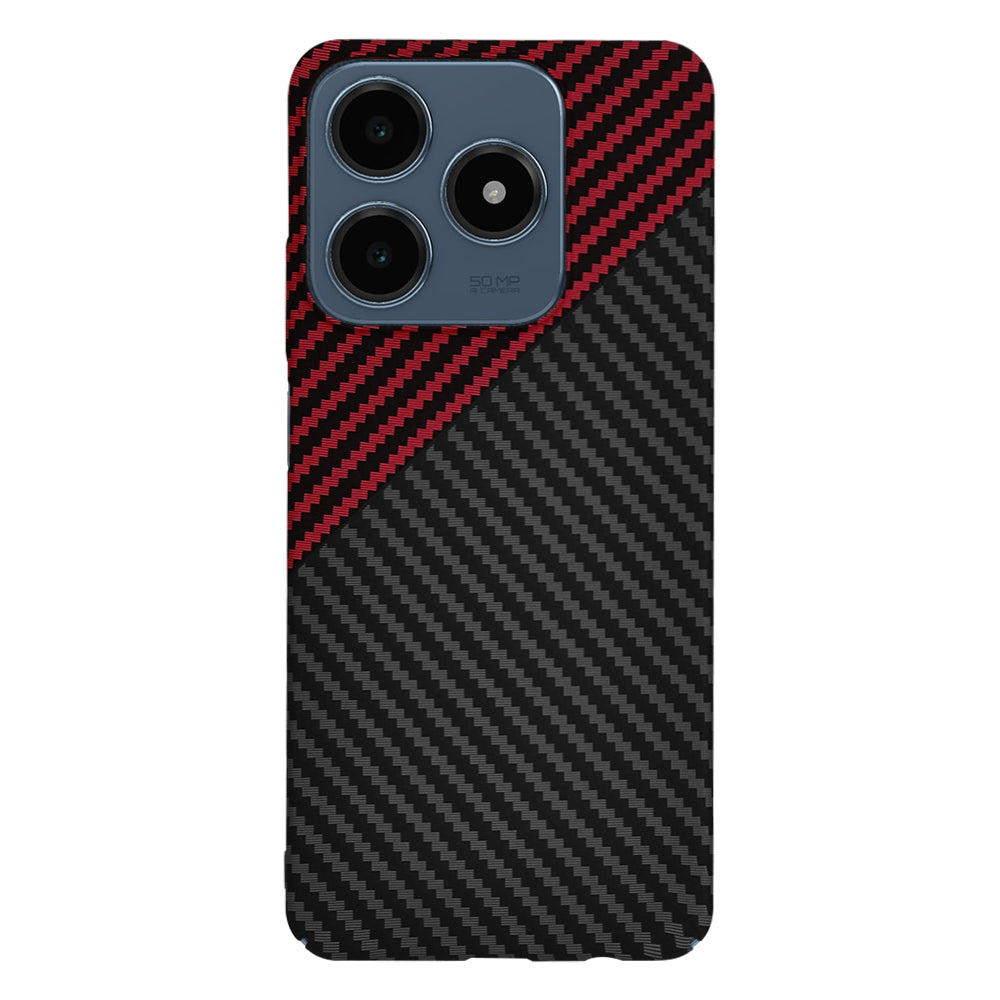 Capa para Realme C63 / C61, Techsuit, Carbonite FiberShell, Preto Vermelho