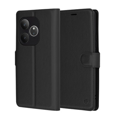 Capa para Realme GT 6T / GT 6, Techsuit, Leather Folio, Preta