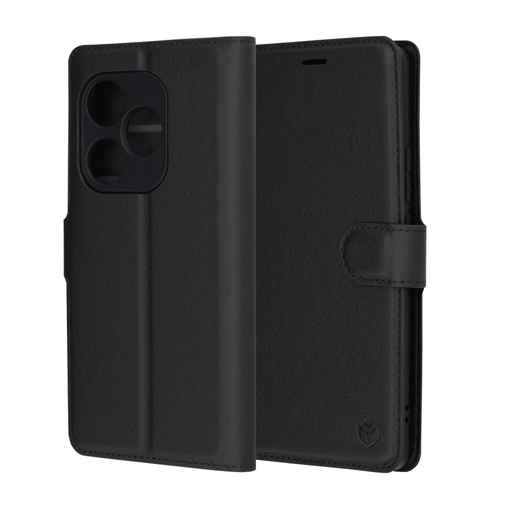 Capa para Realme GT 6T / GT 6, Techsuit, Leather Folio, Preta
