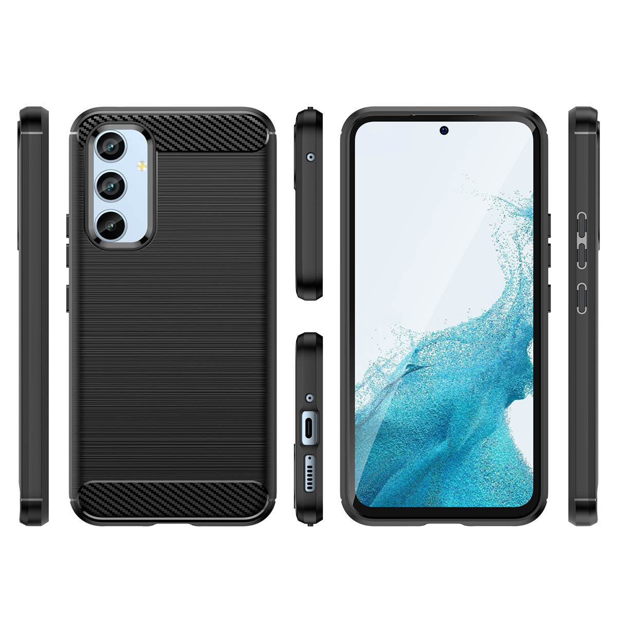 Capa para Samsung Galaxy A54 A546, OEM, Carbono, Preta