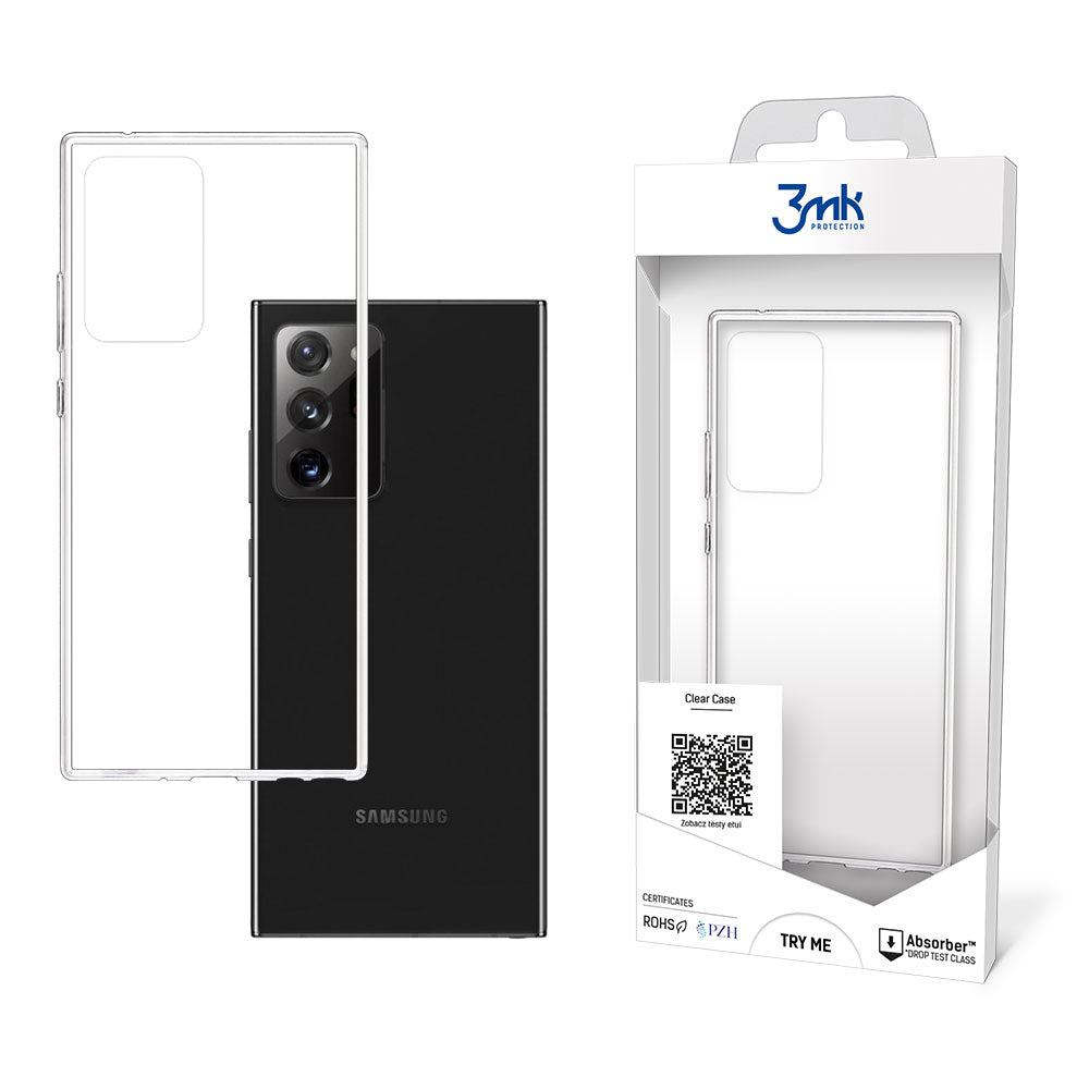 Capa para Samsung Galaxy Note 20 Ultra 5G N986 / Note 20 Ultra N985, 3MK, Clara, Transparente 