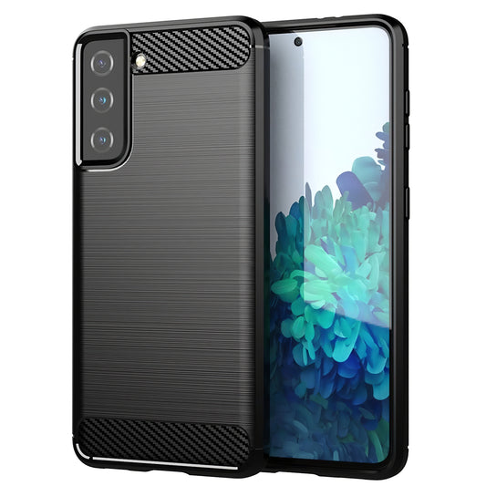 Capa para Samsung Galaxy S21 5G G991, OEM, Carbono, Preta