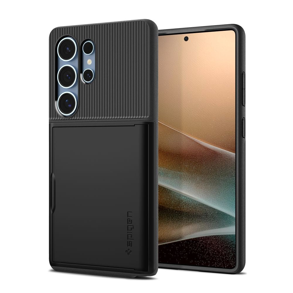 Capa para Samsung Galaxy S25 Ultra S938, Spigen, Slim Armor CS, Preta ACS08967