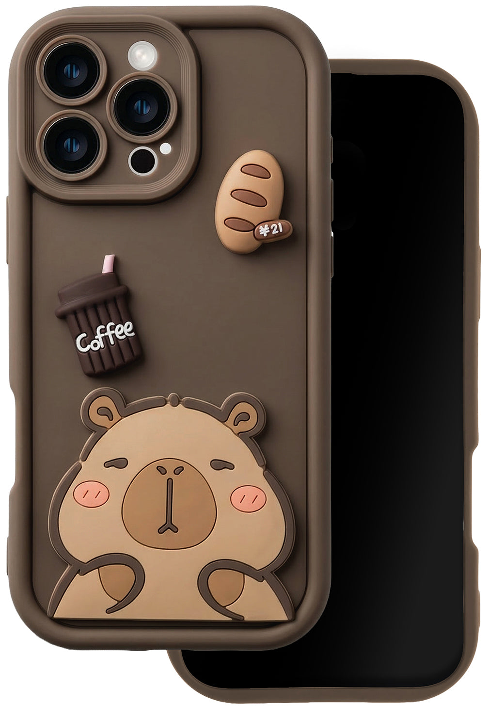 Capa para Samsung Galaxy S25 Ultra S938, OEM, Ultra Trendy 3D Capybara, Castanha