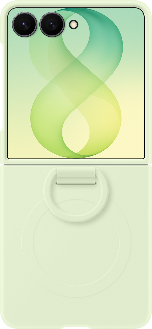 Capa para Samsung Galaxy Z Flip8 F776, Anel de Silicone Magnético, Verde EF-EF776CGEGWW