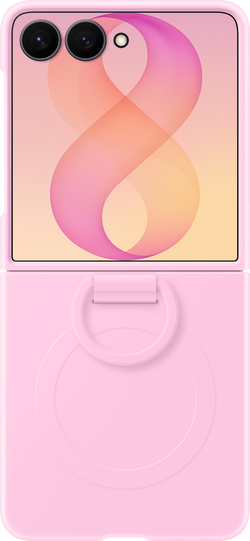 Capa para Samsung Galaxy Z Flip8 F776, Silicone Ring Magnet, Rosa EF-EF776CVEGWW