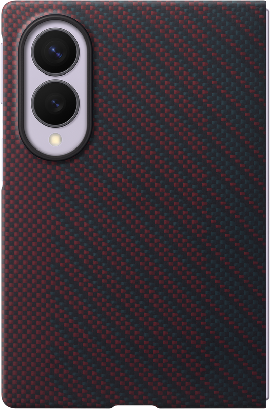 Capa para Samsung Galaxy Z Fold8 F971, Carbon Magnet Case, Vermelha EF-KF971SREGWW