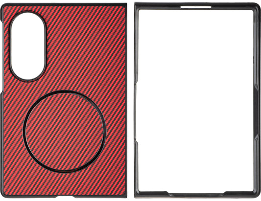 Capa para Samsung Galaxy Z Fold8 F971, OEM, Carbono, Vermelha