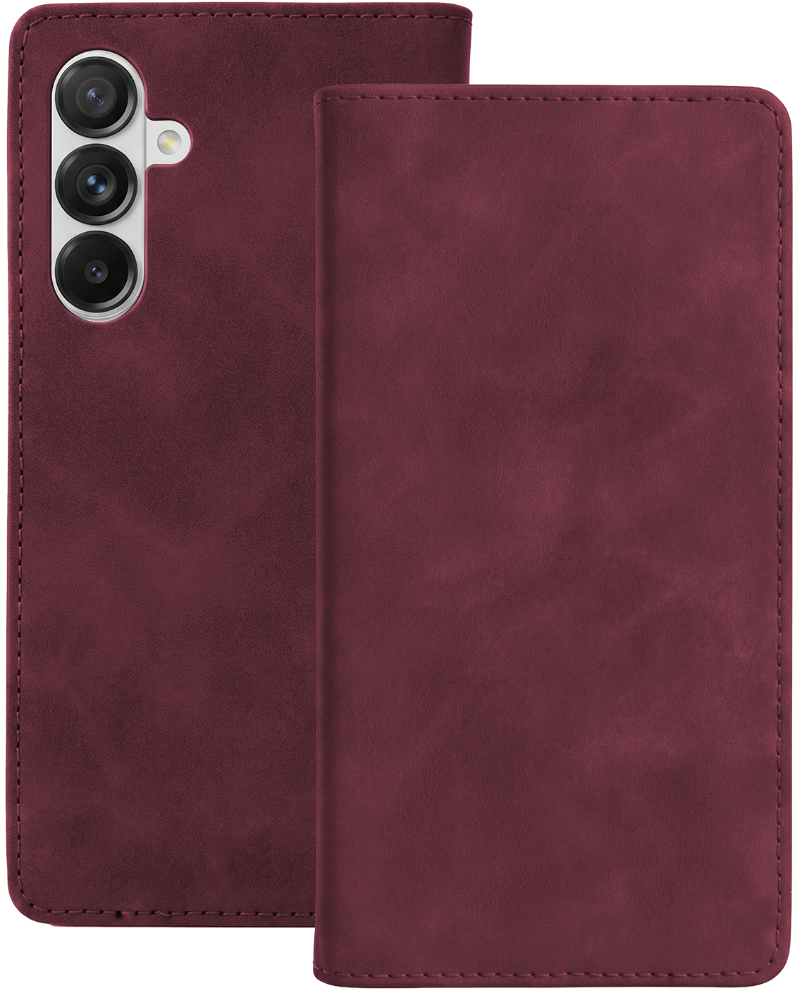 Capa para Samsung Galaxy A18 5G A186 / A17 4G A175 / A17 5G A176 / A26 A266, OEM, Smart Suede, Cor de vinho