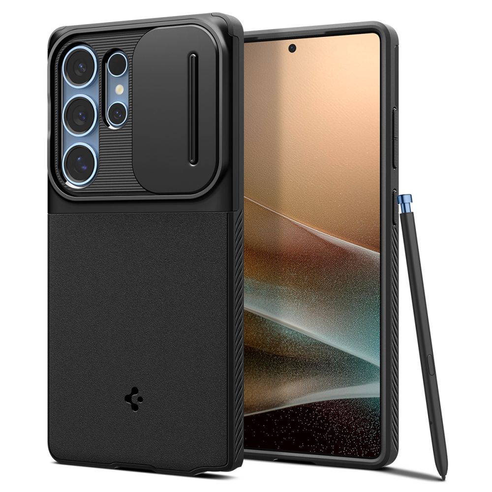 Case for Samsung Galaxy S25 Ultra S938, Spigen, OPTIK ARMOR, Black ACS08969