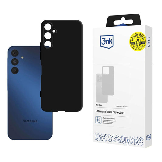 Capa para Samsung Galaxy A15 5G A156 / A15 A155, 3MK, Preta Mate