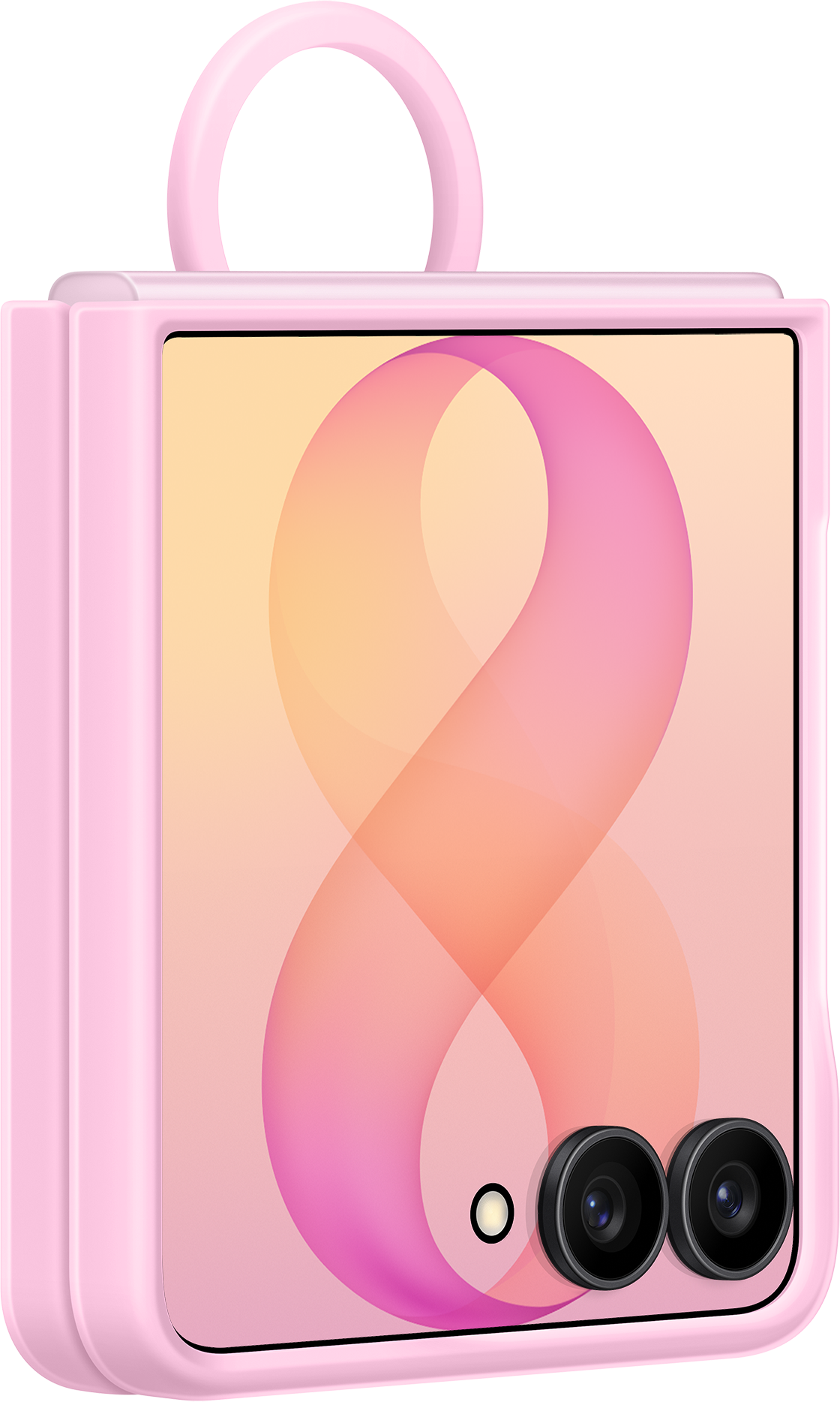 Capa para Samsung Galaxy Z Flip8 F776, Silicone Ring Magnet, Rosa EF-EF776CVEGWW