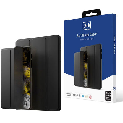 Capa para Samsung Galaxy Tab S9 FE, 3MK, macia para tablet, preta 