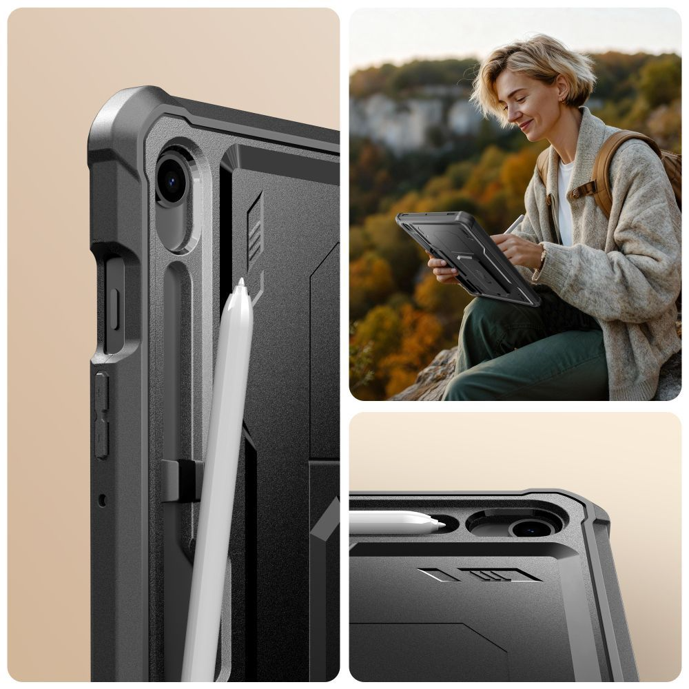 Capa para Samsung Galaxy Tab S10 Lite / Tab S10 FE / Tab S9, Tech-Protect, Kevlar Pro, Preta