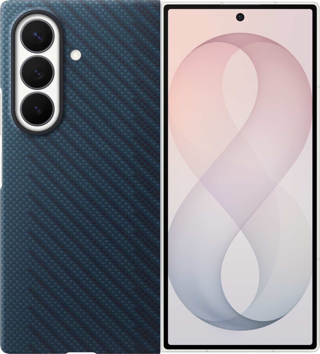 Capa para Samsung Galaxy Z Fold8 Ultra F976, Carbon Magnet Case, Azul Marinho EF-KF976SNEGWW