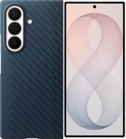 Capa para Samsung Galaxy Z Fold8 Ultra F976, Carbon Magnet Case, Azul Marinho EF-KF976SNEGWW