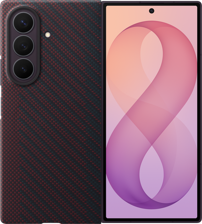 Capa para Samsung Galaxy Z Fold8 Ultra F976, Carbon Magnet Case, Vermelha EF-KF976SREGWW