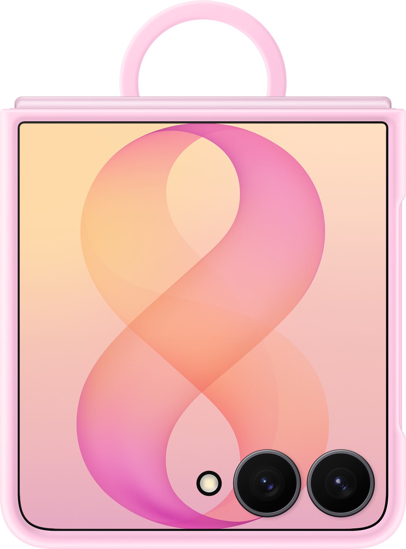 Capa para Samsung Galaxy Z Flip8 F776, Silicone Ring Magnet, Rosa EF-EF776CVEGWW