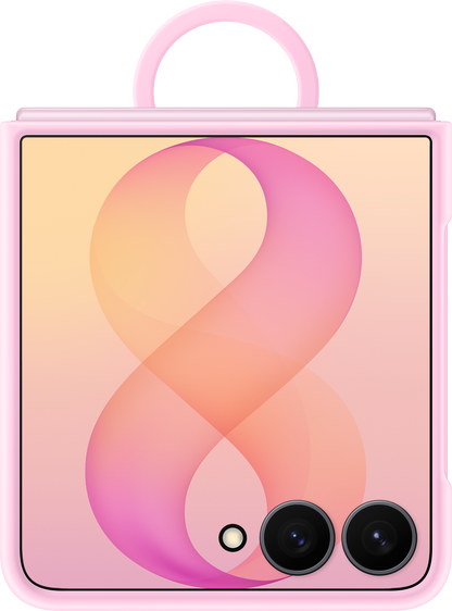 Capa para Samsung Galaxy Z Flip8 F776, Silicone Ring Magnet, Rosa EF-EF776CVEGWW