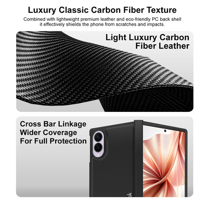 Capa para Samsung Galaxy Z Fold8 F971, Imak, Carbono, Preta