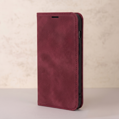 Capa para Samsung Galaxy A18 5G A186 / A17 4G A175 / A17 5G A176 / A26 A266, OEM, Smart Suede, Cor de vinho