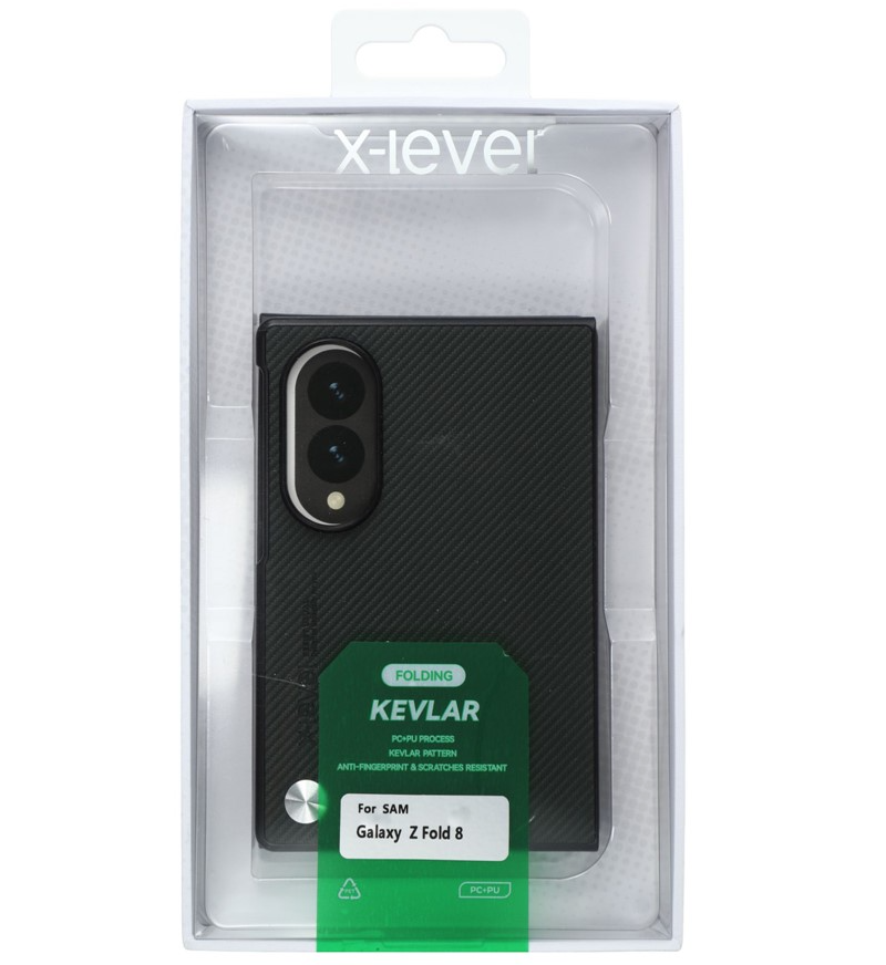 Capa para Samsung Galaxy Z Fold8 F971, X-Level, Carbono, Preta