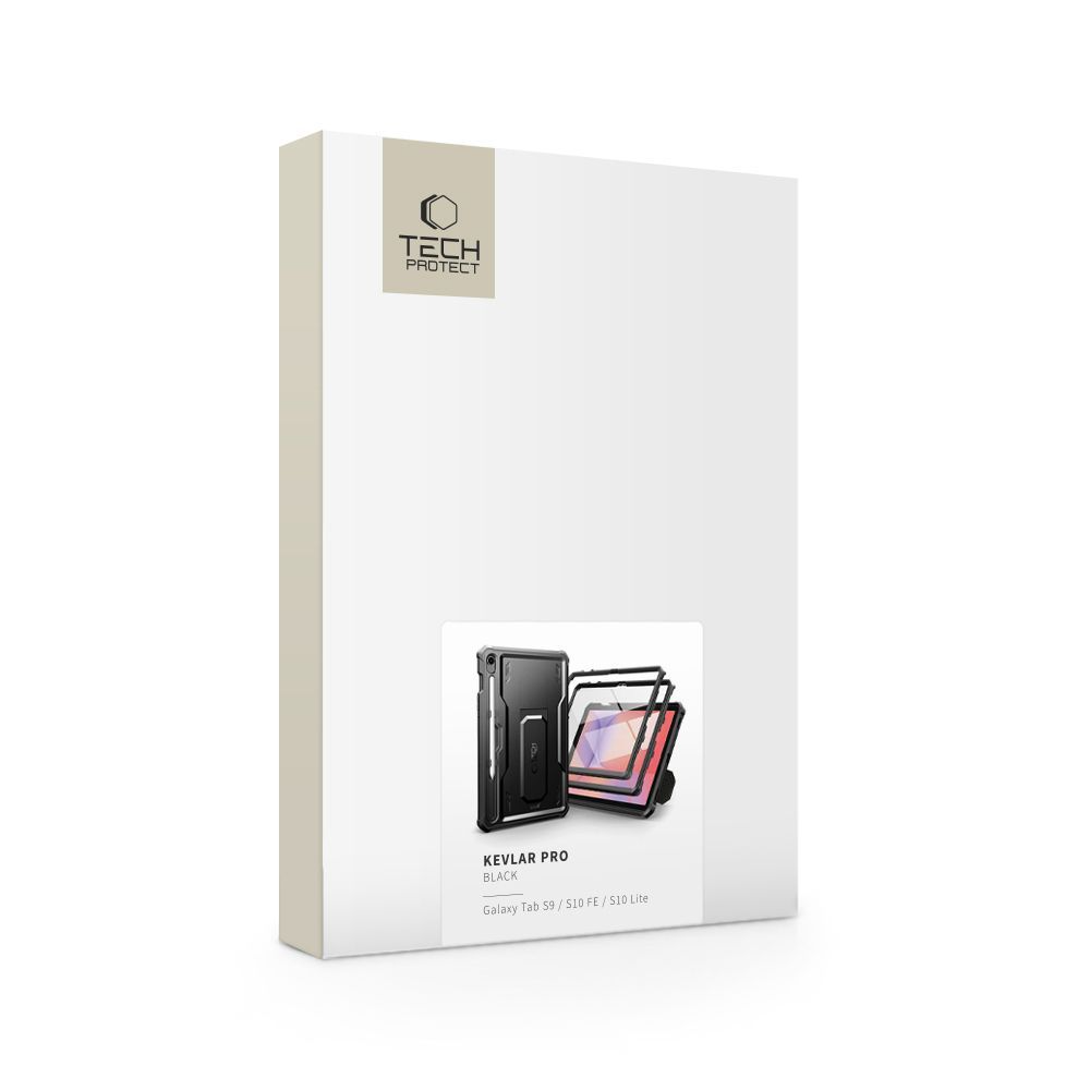 Capa para Samsung Galaxy Tab S10 Lite / Tab S10 FE / Tab S9, Tech-Protect, Kevlar Pro, Preta