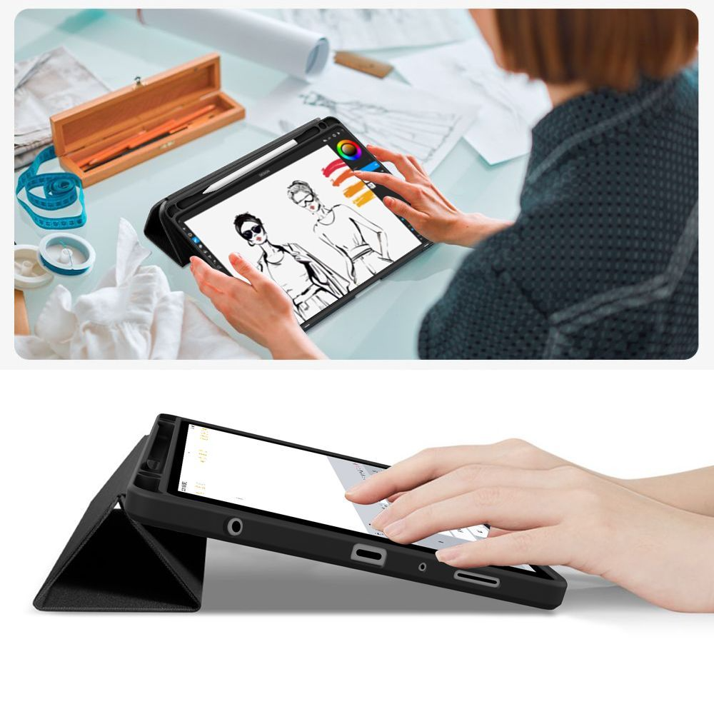 Capa para Samsung Galaxy Tab A11 / Tab A9, Tech-Protect, SC PEN Hybrid, Preta
