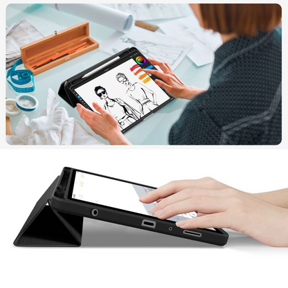Capa para Samsung Galaxy Tab A11 / Tab A9, Tech-Protect, SC PEN Hybrid, Preta