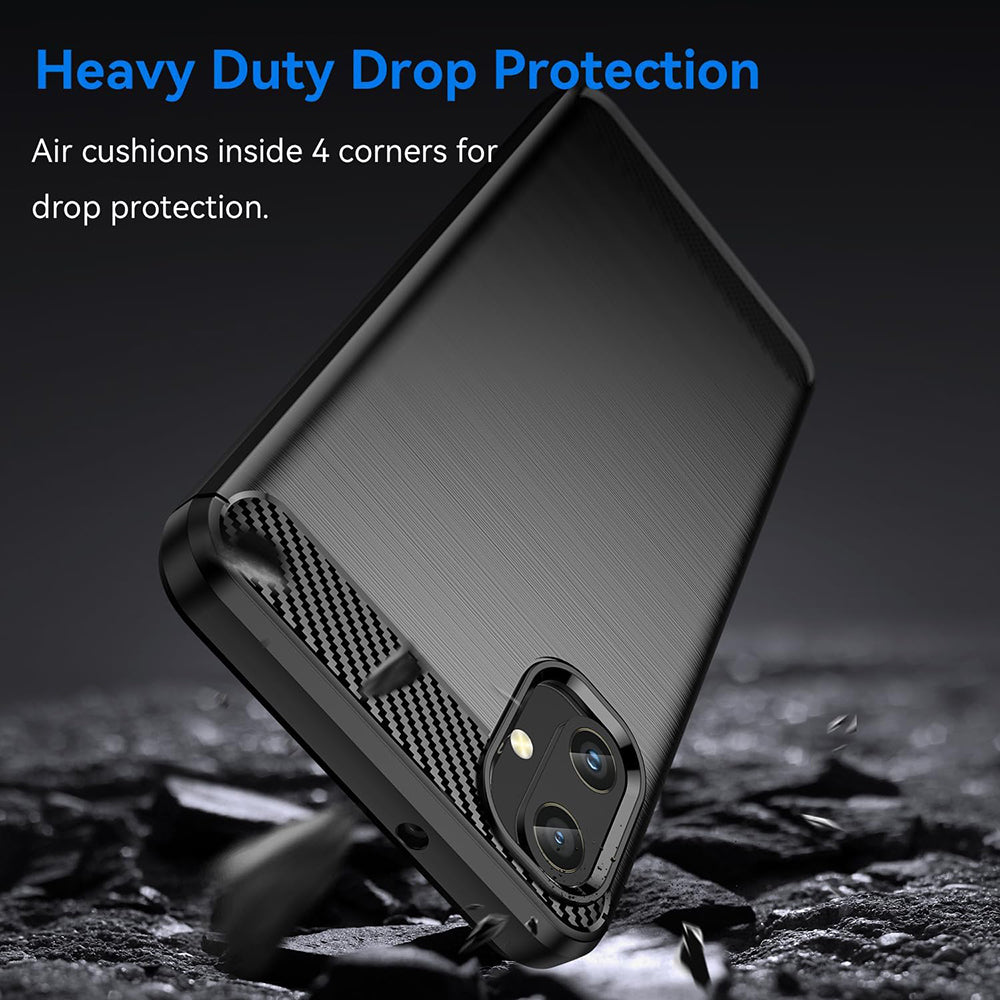 Capa para Samsung Galaxy A05 A055, Techsuit, Carbono, Preta