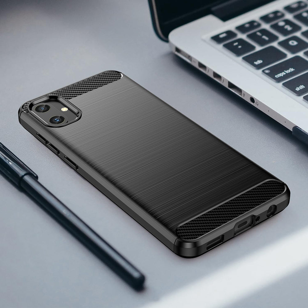 Capa para Samsung Galaxy A05 A055, Techsuit, Carbono, Preta