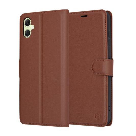 Capa para Samsung Galaxy A05 A055, Techsuit, Leather Folio, Castanha