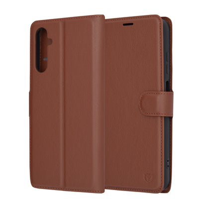 Capa para Samsung Galaxy A05s A057, Techsuit, Leather Folio, Castanha