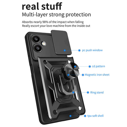 Capa para Samsung Galaxy A06 A065, Techsuit, CamShield, Preta