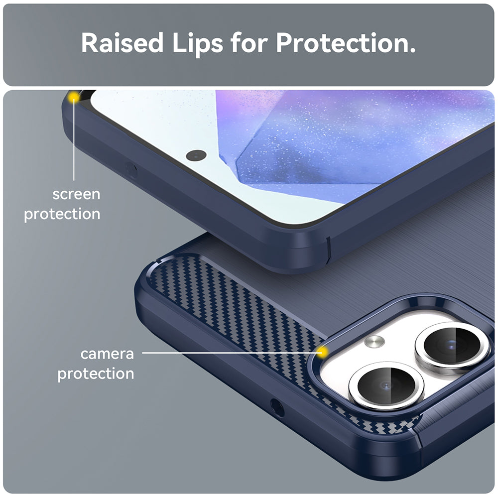 Capa para Samsung Galaxy A06 A065, Techsuit, Carbono, Azul