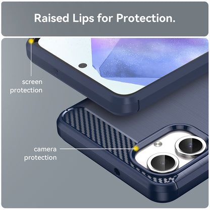Capa para Samsung Galaxy A06 A065, Techsuit, Carbono, Azul