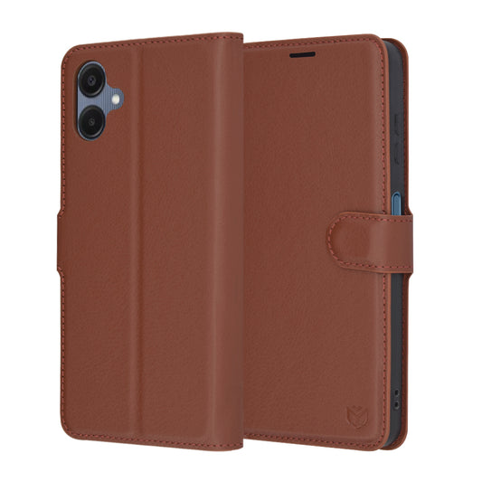 Capa para Samsung Galaxy A06 A065, Techsuit, Leather Folio, Castanha