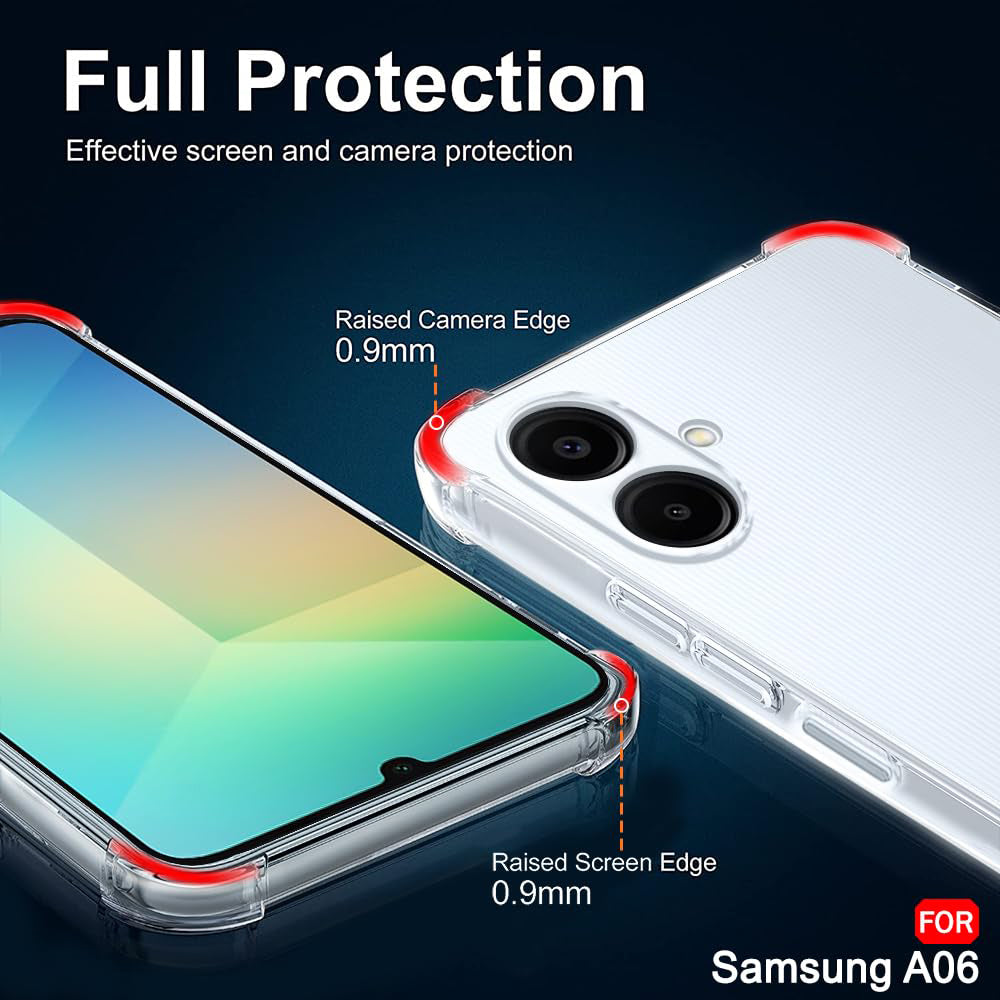 Capa para Samsung Galaxy A06 A065, Techsuit, Shockproof Clear, Transparente