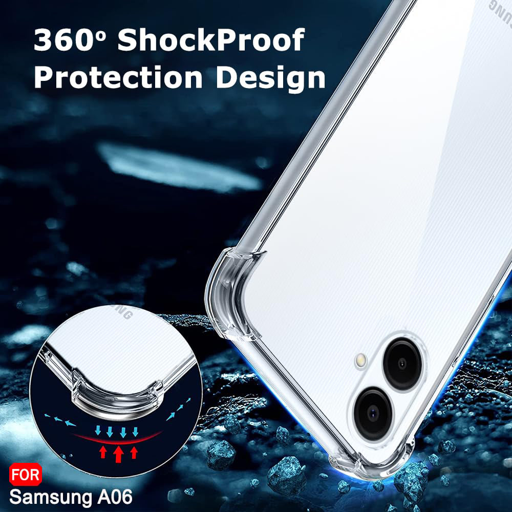 Capa para Samsung Galaxy A06 A065, Techsuit, Shockproof Clear, Transparente