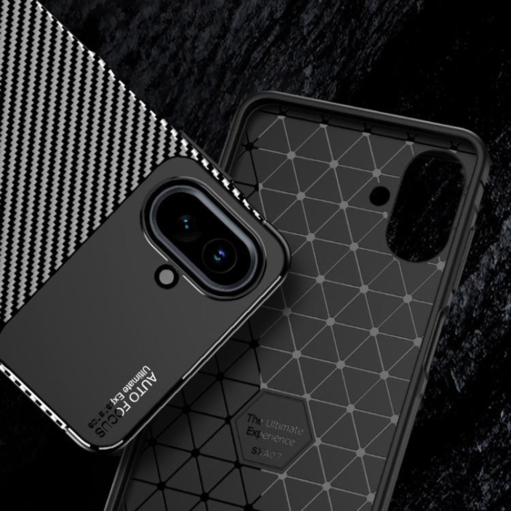 Capa para Samsung Galaxy A07 4G A075, Techsuit, CarbonFiber, Preta