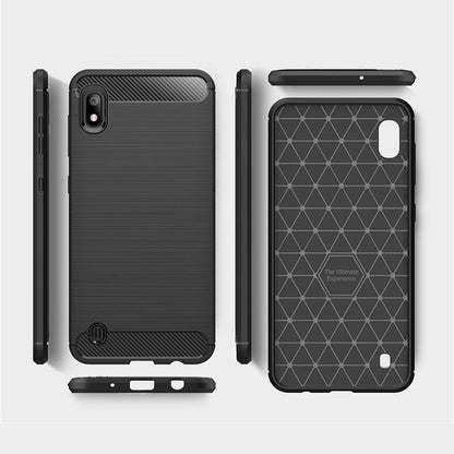Capa para Samsung Galaxy A10 A105 / M10 M105, Techsuit, Carbono, Preta