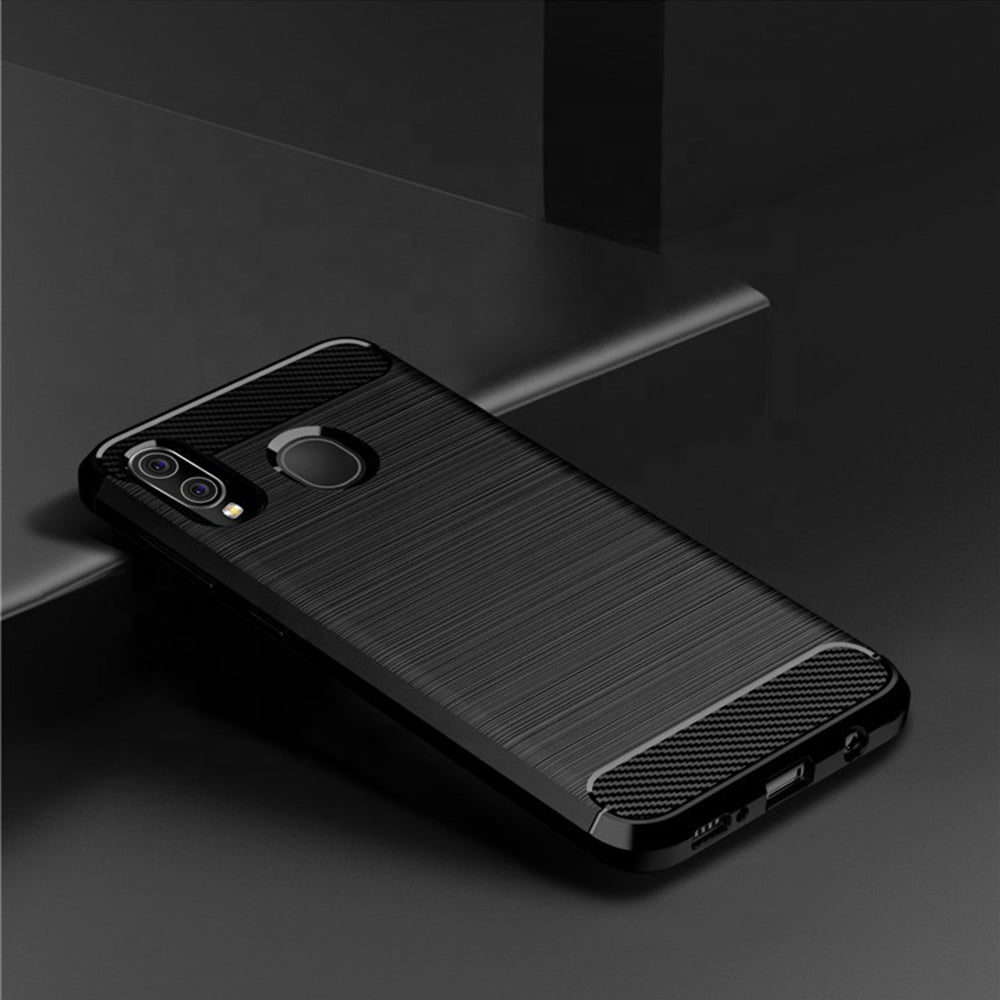 Capa para Samsung Galaxy A10 A105 / M10 M105, Techsuit, Carbono, Preta