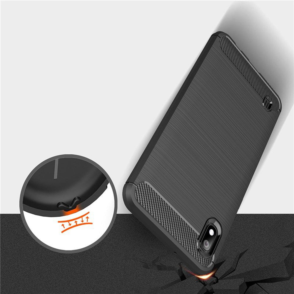 Capa para Samsung Galaxy A10 A105 / M10 M105, Techsuit, Carbono, Preta