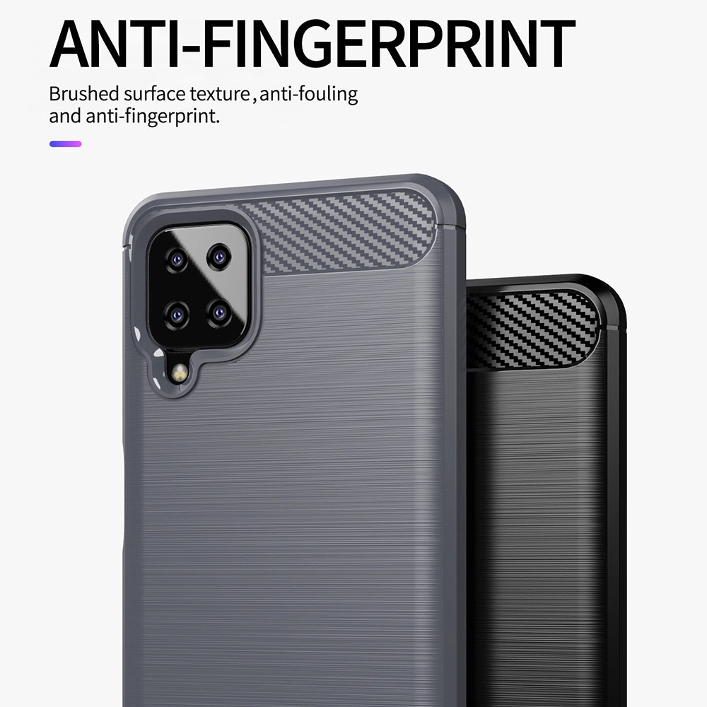 Capa para Samsung Galaxy A12 Nacho A127 / A12 A125, Techsuit, Carbono, Preta